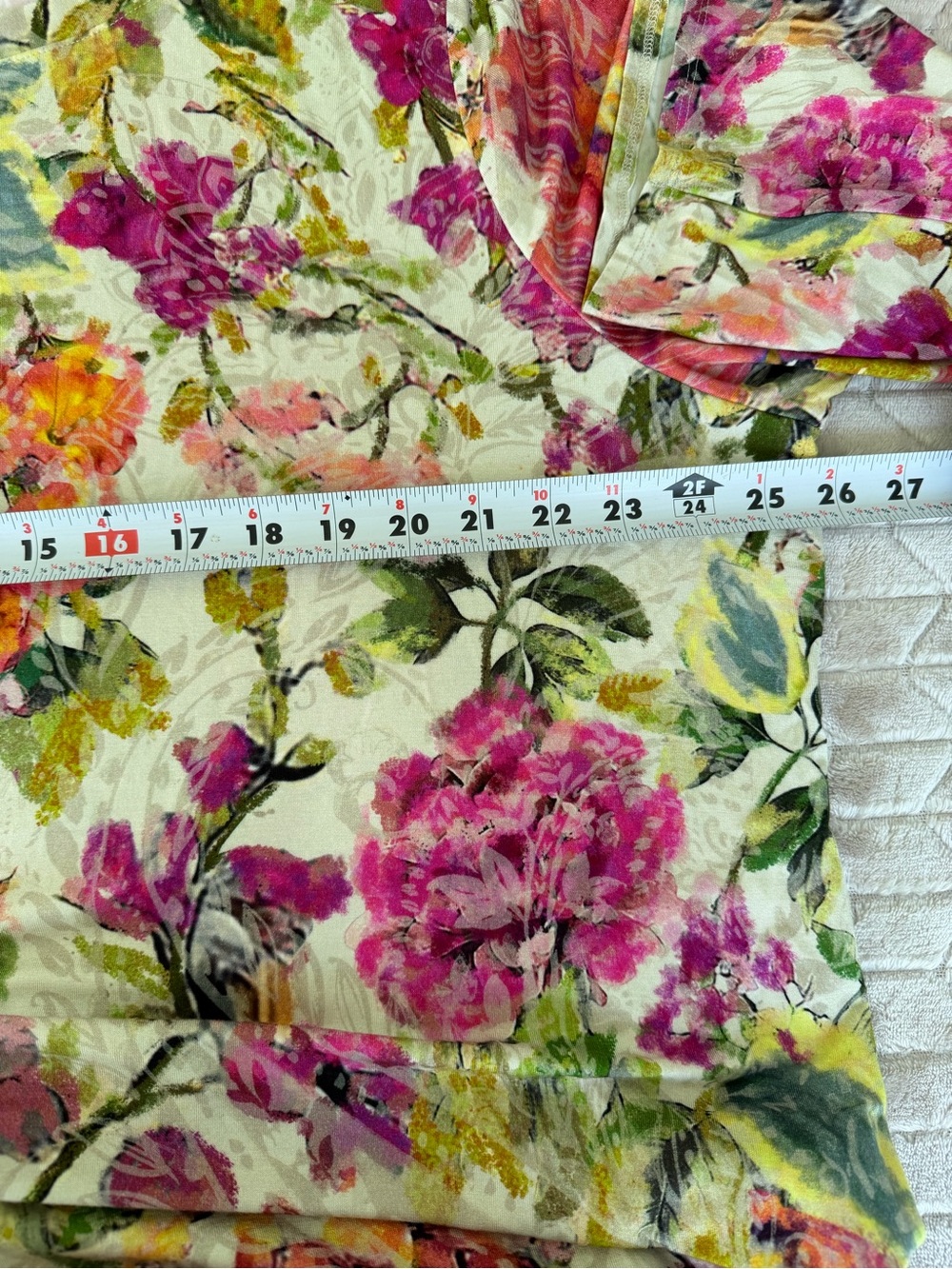 Soft Surroundings Floral Print 3/4 Sleeve Jersey Knit Maxi Dress 3X - Picture 8 of 11